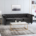 Sofa 3 Seater Black Velvet