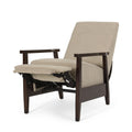 24.75'' Wide Wood Hand Manual Club Recliner Sand Fabric