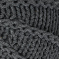 Knited Pouf Dark Grey Cotton