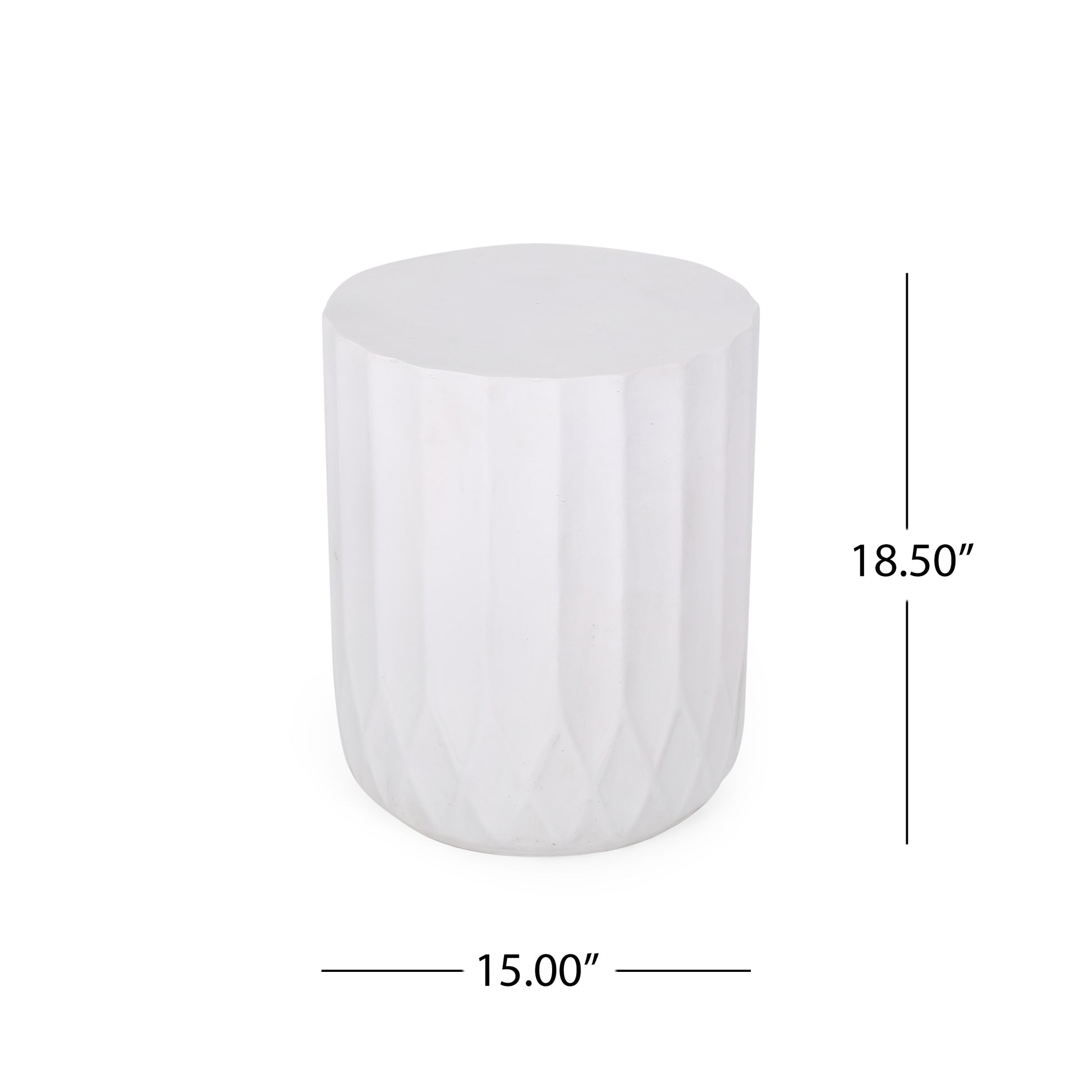 End Table Antique White Magnesium Oxide