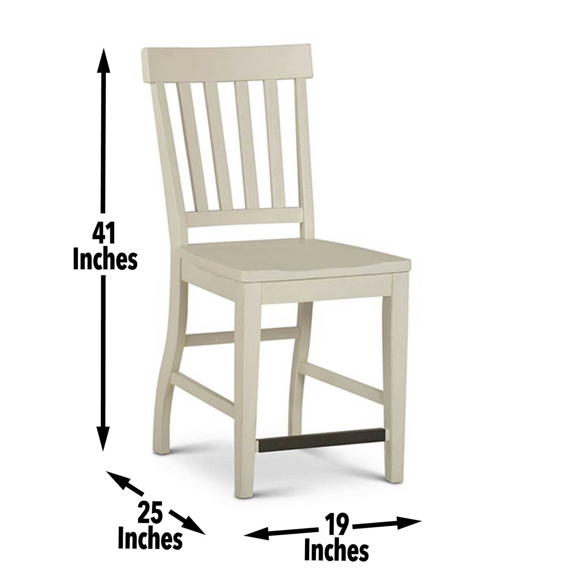 Cayla Counter Chair Set Of 2 White White Wood