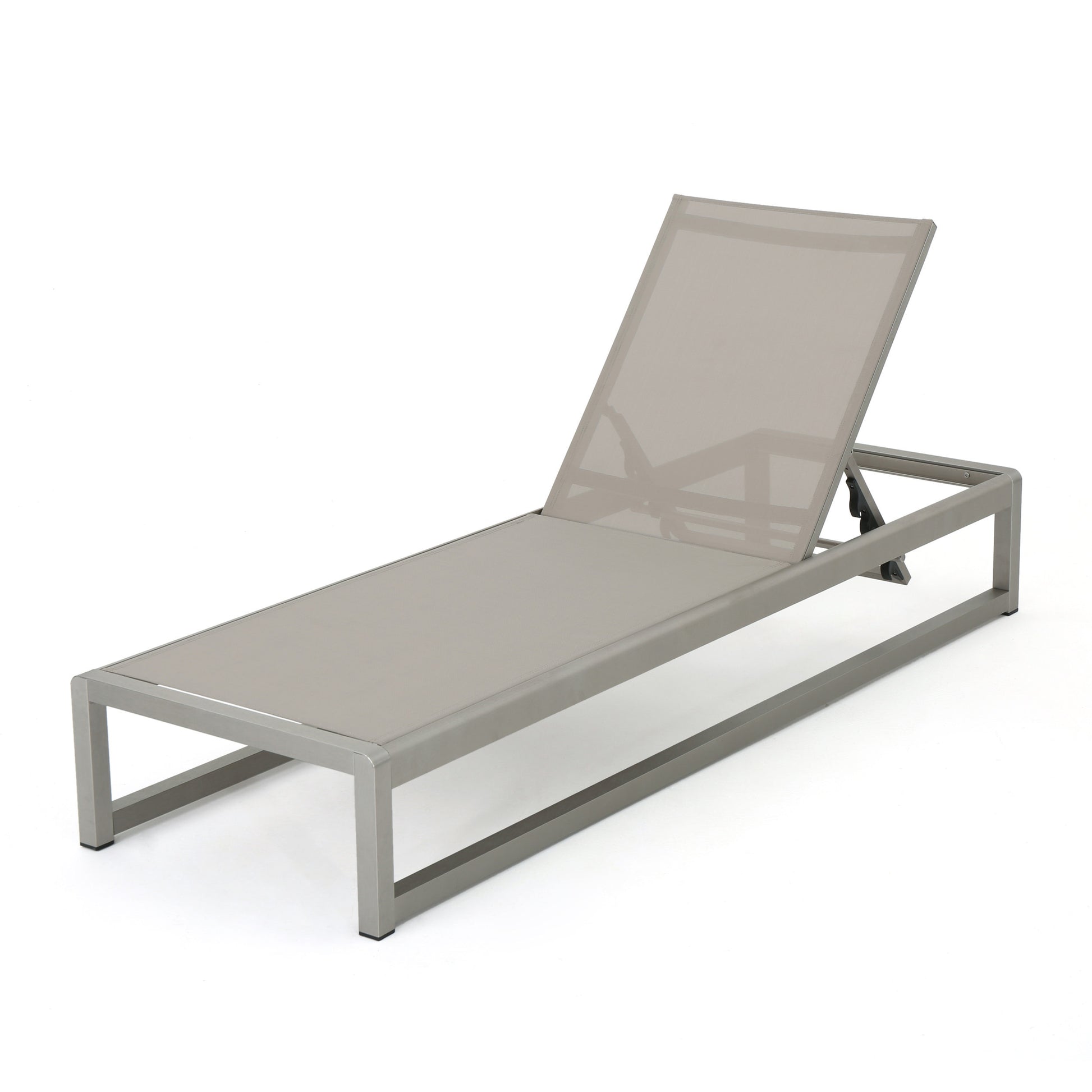 Modesta Chaise Lounge Set Of 2 Grey Mesh