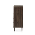 Nordic 4 Drawer Chest Walnut Mdf