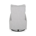 Glider Swivel Recliner Chair Light Grey Fabric