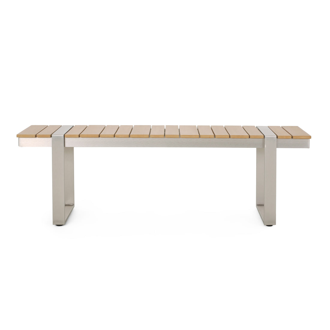 Dining Bench, Silver Natural Natural Wood