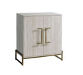 Larkin Faux Marble Wine Cabinet Pearl Silver Silver White Iron