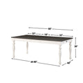 Joanna 6 Piece Dining Set White & Dark Brown White Wood