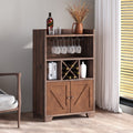 Monita Wine Cabinet Walnut Rubber Wood