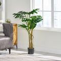 120Cm Artificial Monstera Tree Green Iron Plastic