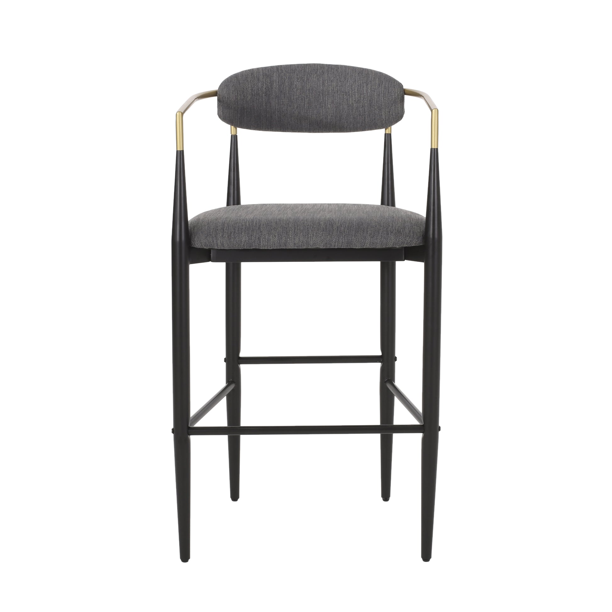 Barstool Set Of 2 Charcoal Fabric