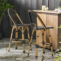 Barstool Black Wicker