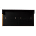 Caldlin Flip Top Desk W Storage Black Mdf