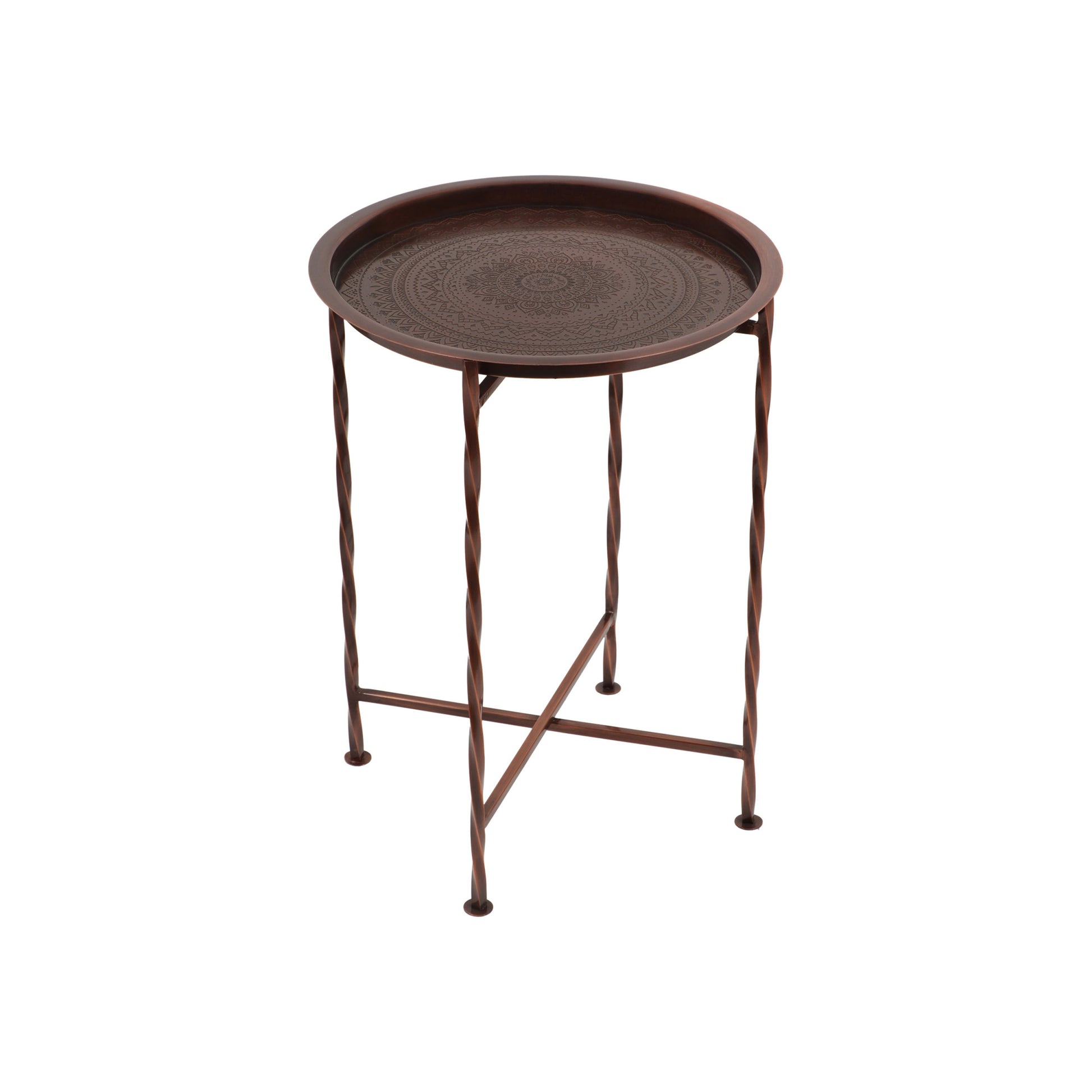 Cb Tray Table Copper Copper Iron