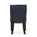 Dinning Chair Mp2 Set Of 2 Navy Blue Wood Fabric