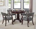 Tournament Arm Chair With Casters Dark Gray Dark Gray Wood