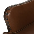 Accent Chair Light Brown Pu