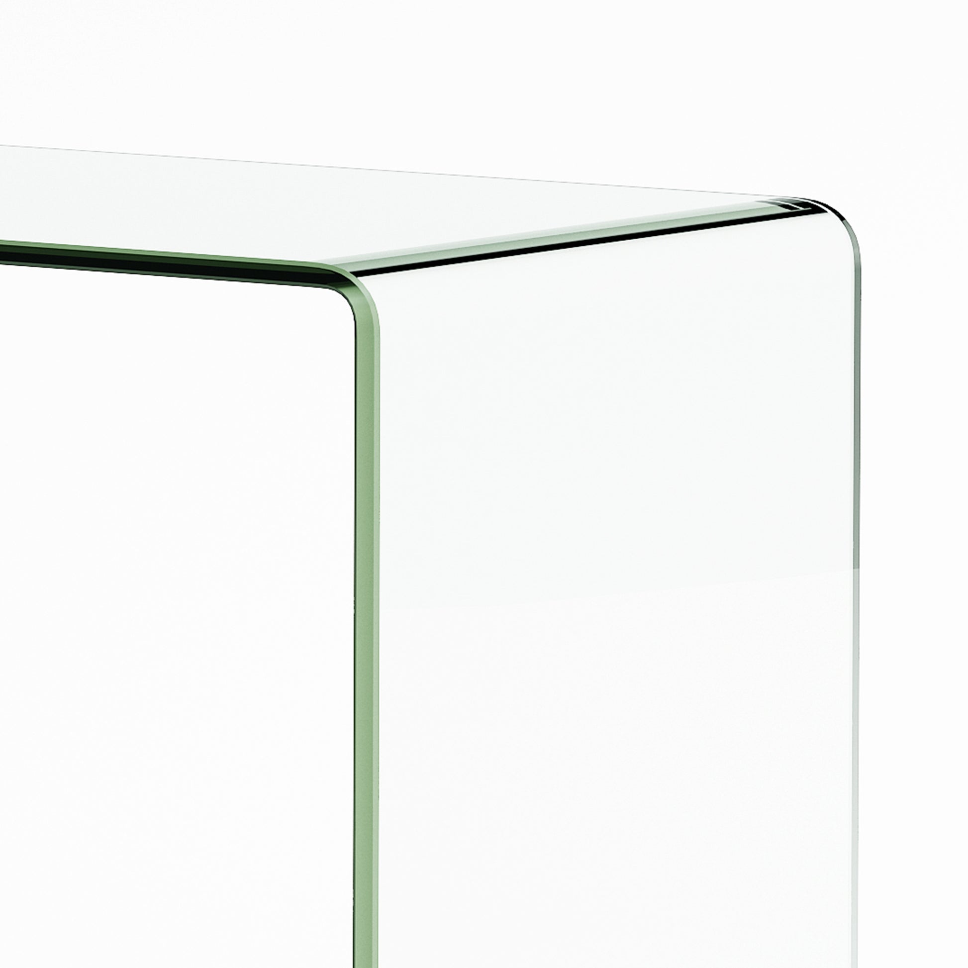 Console Table 12Mm Tempered Bent Glass Clear Glass