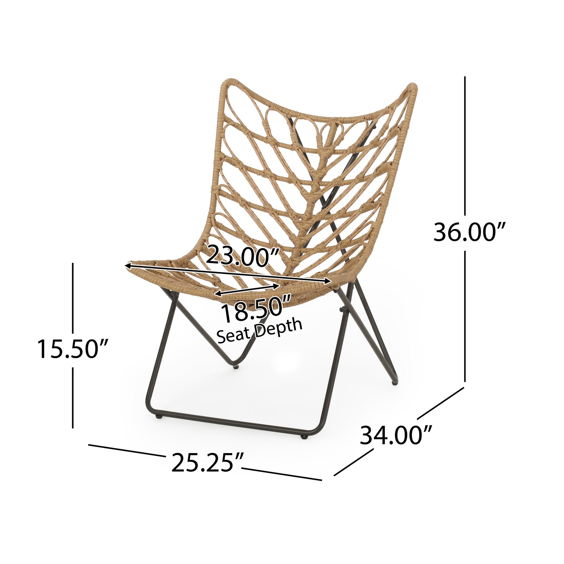 Bryson Chair Light Brown Rattan