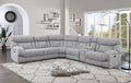 Park City 6 Piece Sectional Pearl Silver Silver White Polyester L Shaped Fabric 6 Seat