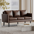 3 Seater Sofa Dark Brown Pu 3 Seat