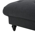 Madrid Kd Tufted Ottoman Dark Gray Fabric