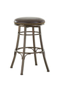 Bali Backless Swivel Bar Chair Dark Brown Dark Brown Wood