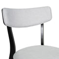 Dining Chair Set Of 2 Light Grey Fabric