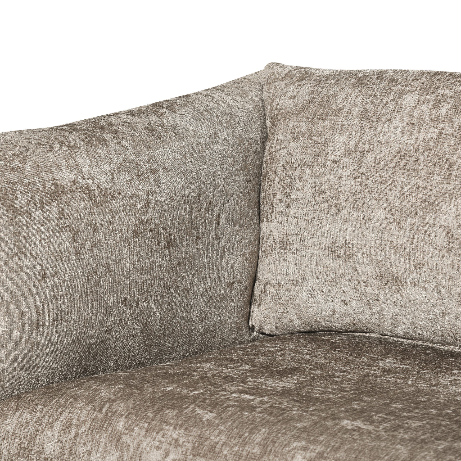 Club Chair Beige Brown Fabric