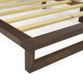 Lofton Queen Platform Bed Brown Queen Brown Fabric