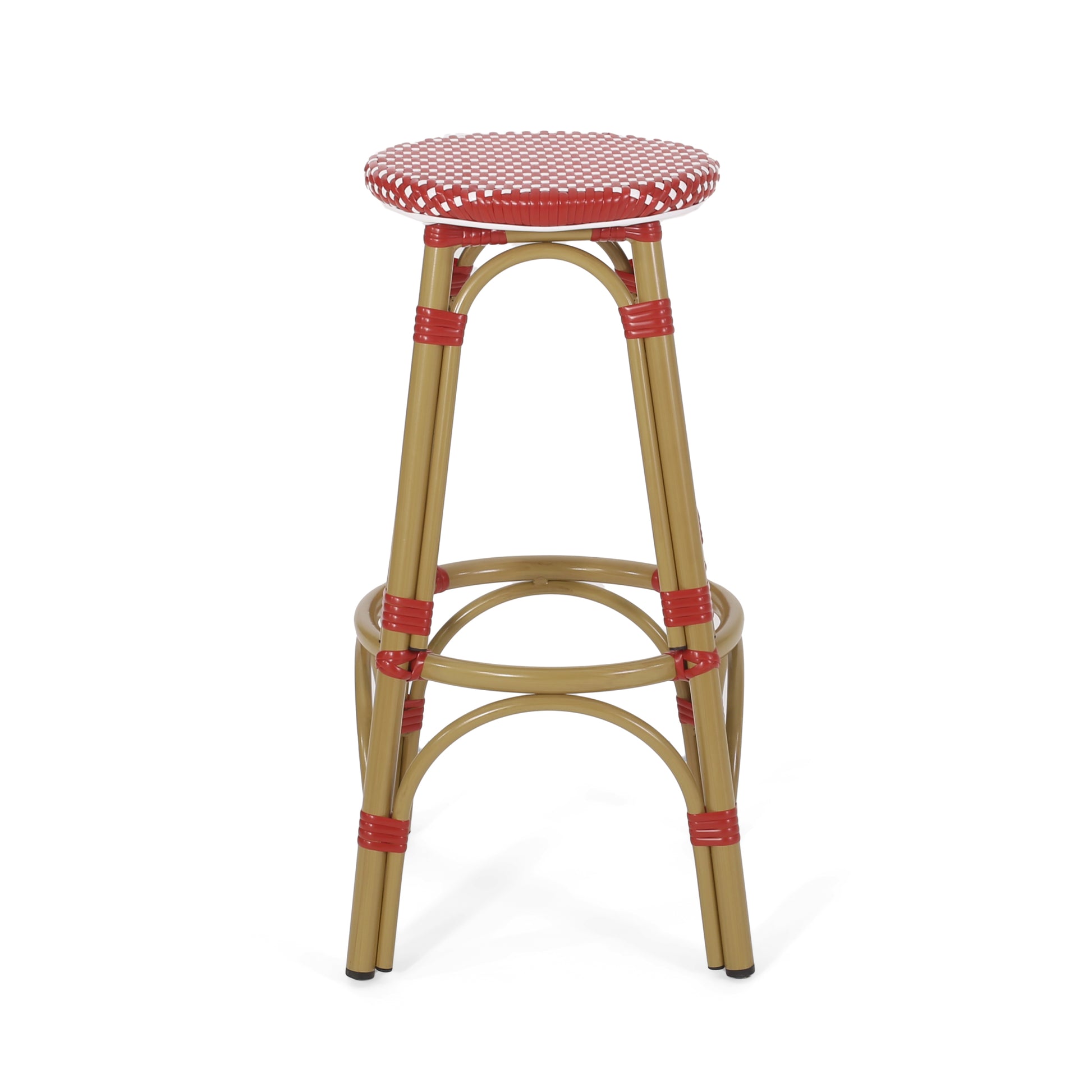 Barstool Red Wicker