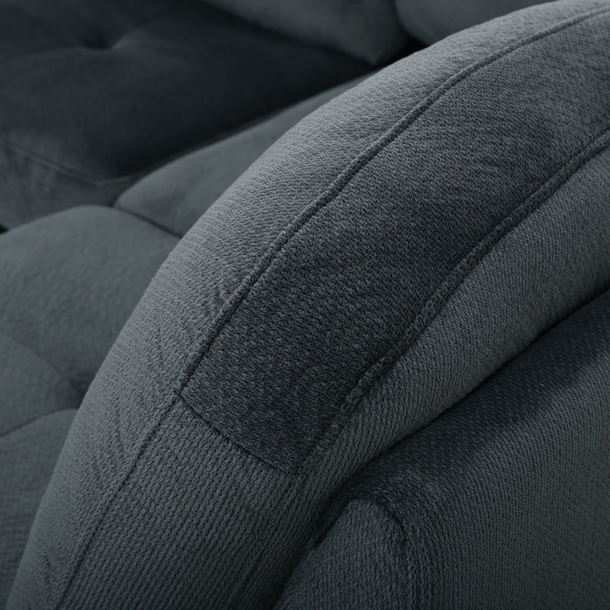 Sofa Charcoal Fabric 6 Seat