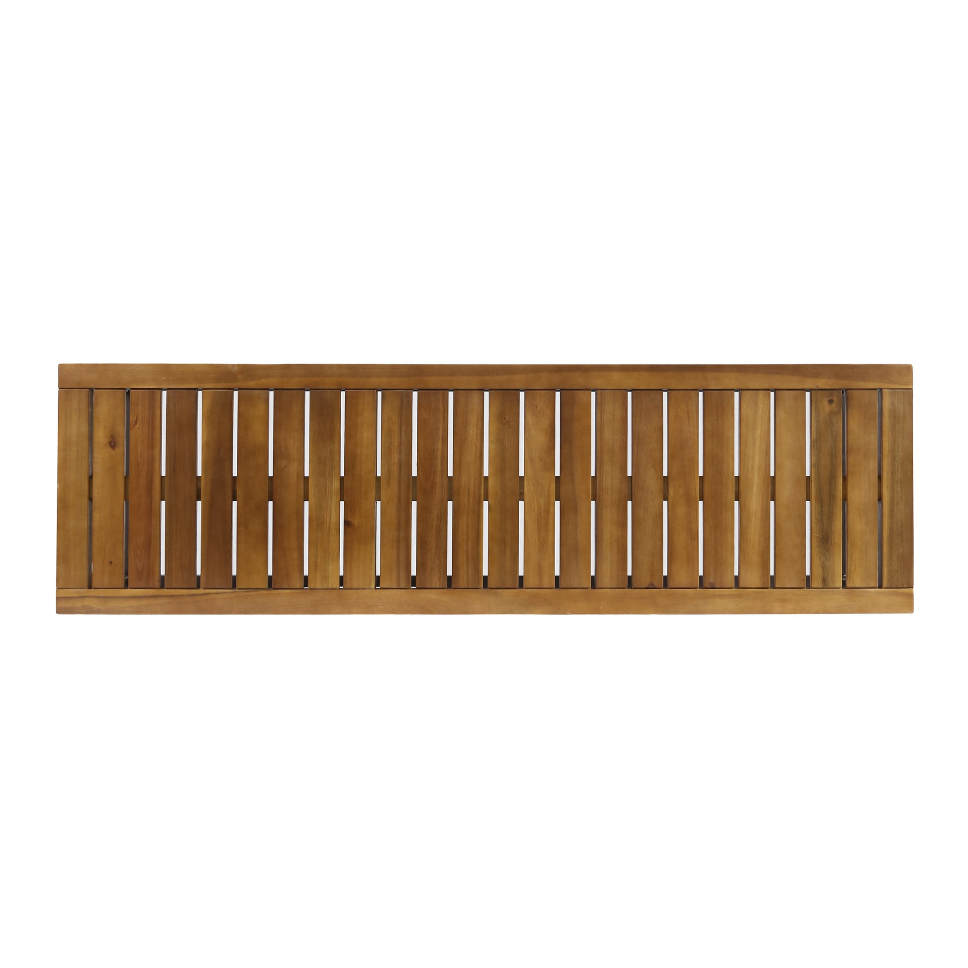 Jeco Industrial Wood And Metal Bench Teak Acacia Wood