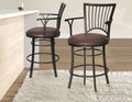 Bayview Swivel Counter Stool Dark Brown Dark Brown Wood