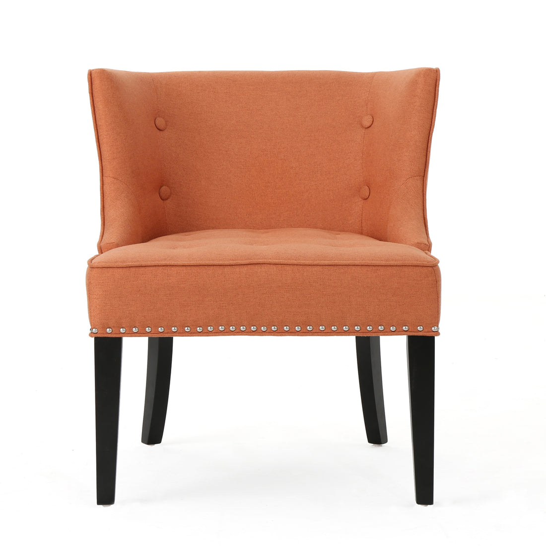 Occassional Chair Orange Fabric