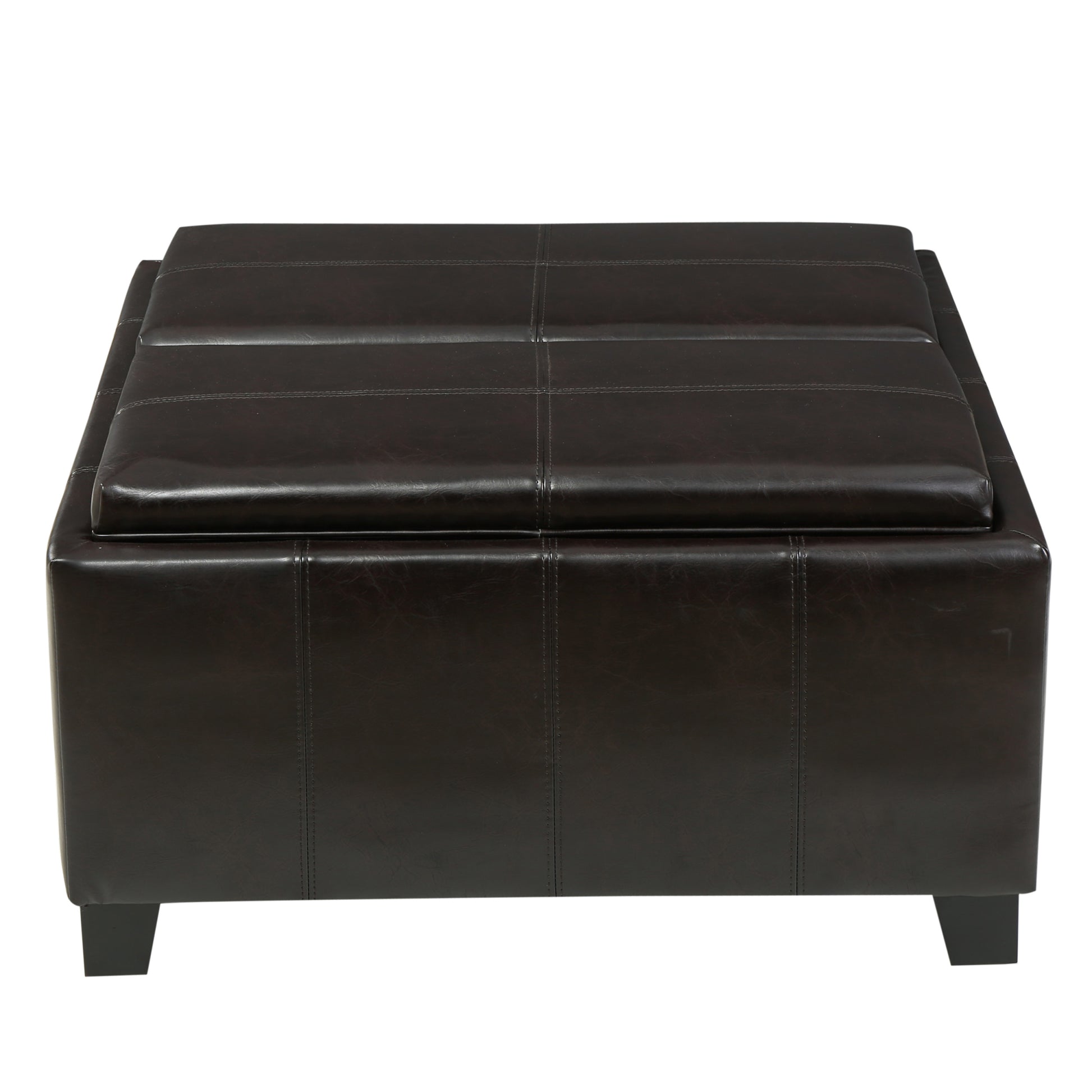 Mansfield Ottoman Brown Pu