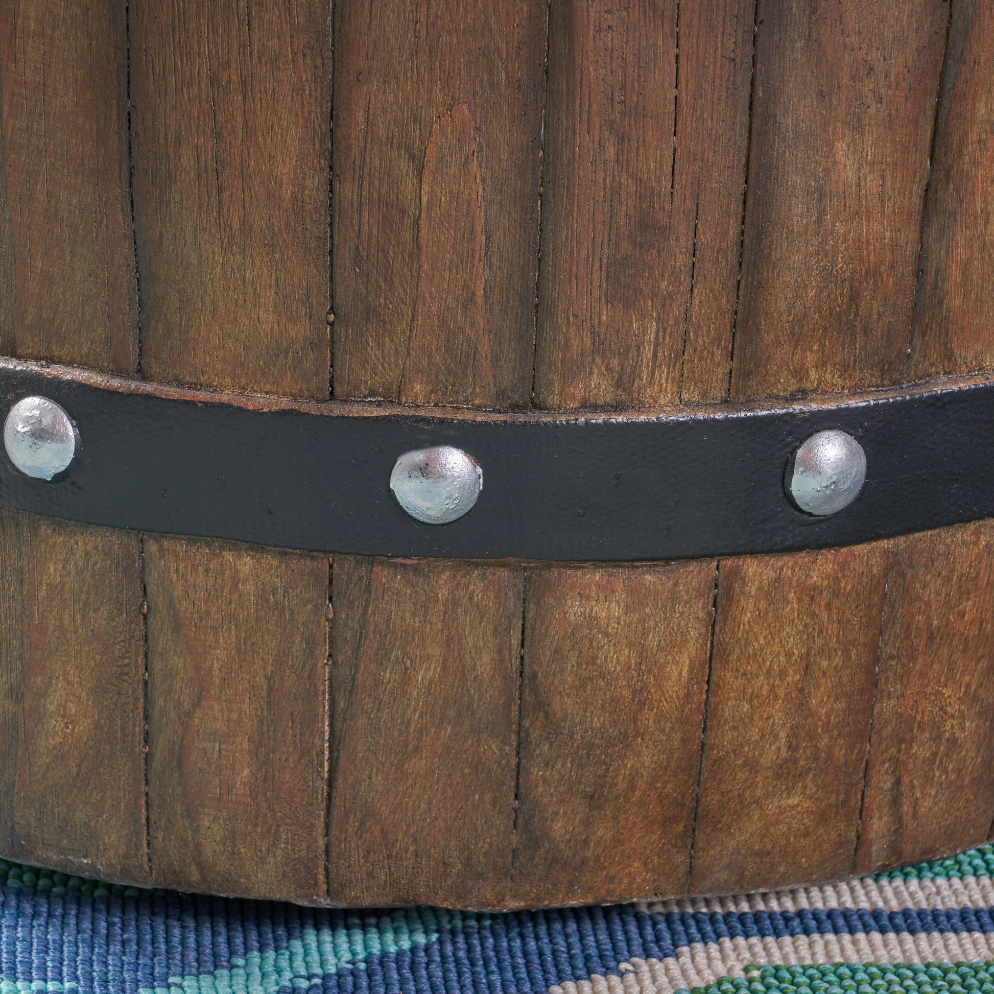 Round 25" Mgo Fire Pit 40 000 Btu Dark Brown Magnesium Oxide