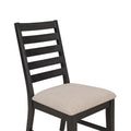 Harington 6 Piece Dining Set Black Black Fabric
