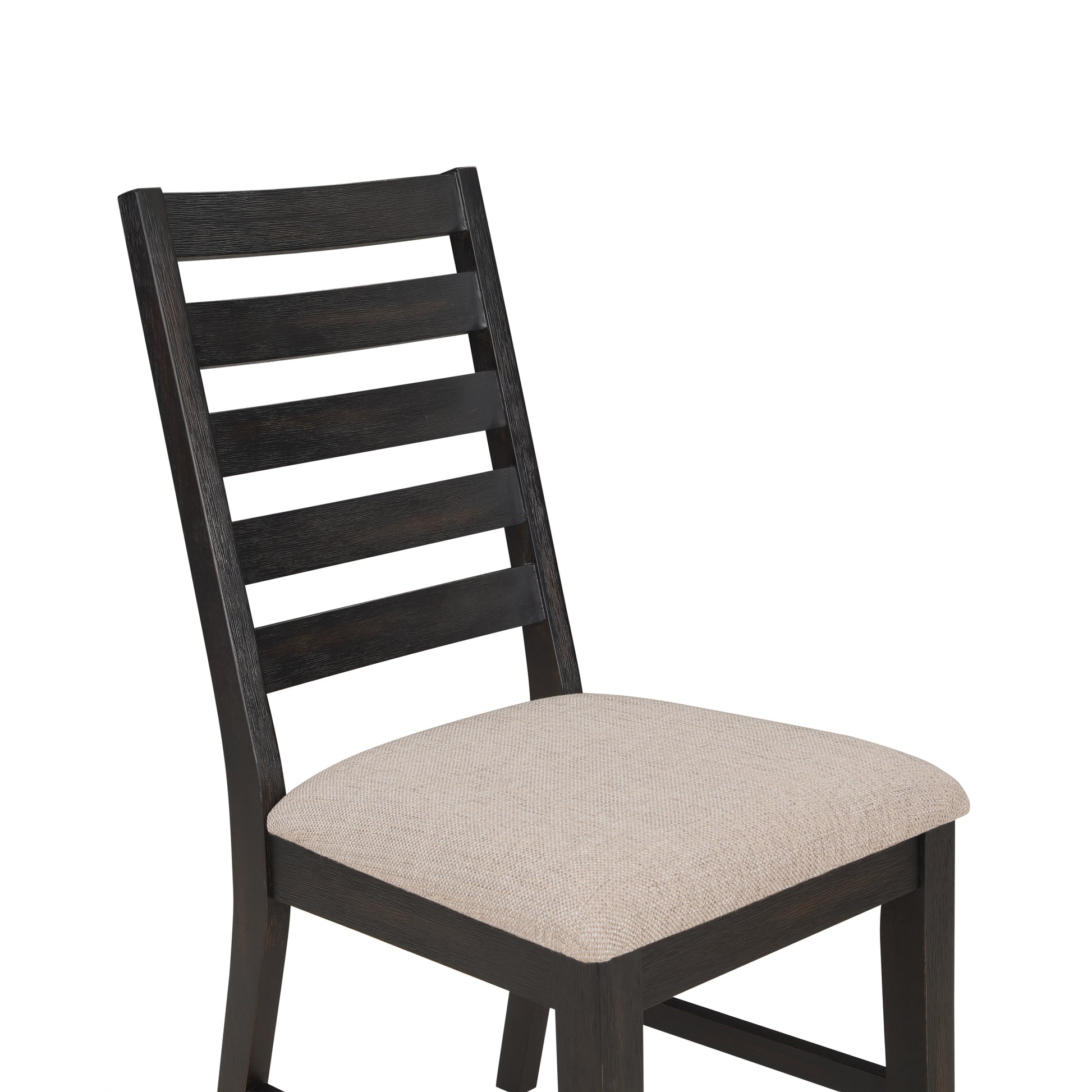 Harington 6 Piece Dining Set Black Black Fabric
