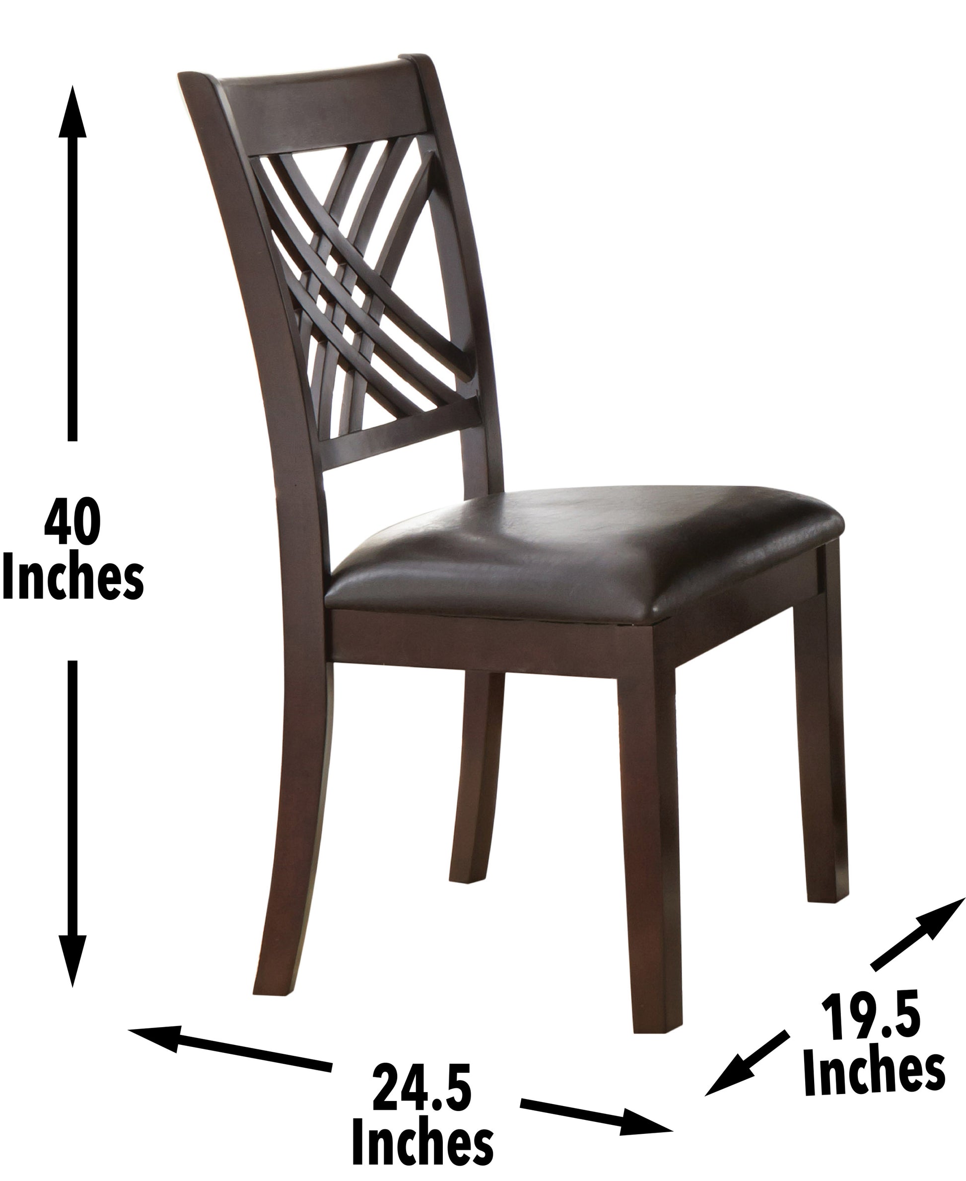 Adrian 7 Piece Dining Set Dark Brown Dark Brown Wood