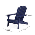 Malibu Adirondack Chair Blue Acacia Wood