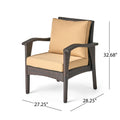 Honolulu Brown Club Chair 2 Brown Tan Pe Rattan Iron Waterproof Fabric