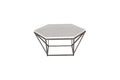 Corvus White Marble Top Hexagon White White Marble