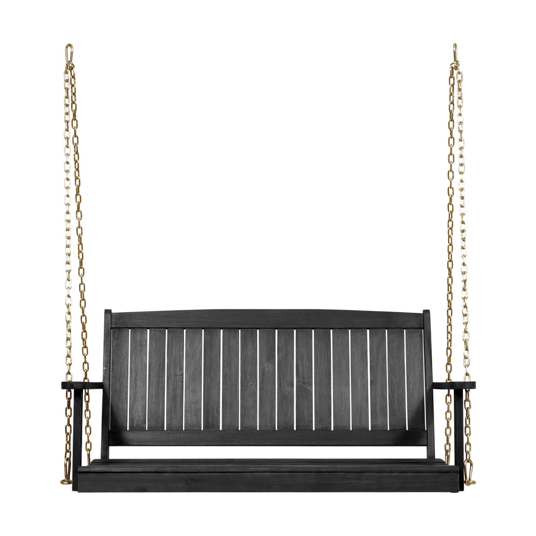 Tambora Porch Swing Dark Grey Wood Metal