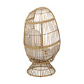 Reseda Swivel Patio Egg Chair Natural Fabric