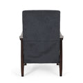 24.75'' Wide Wood Hand Manual Club Recliner Charcoal Fabric