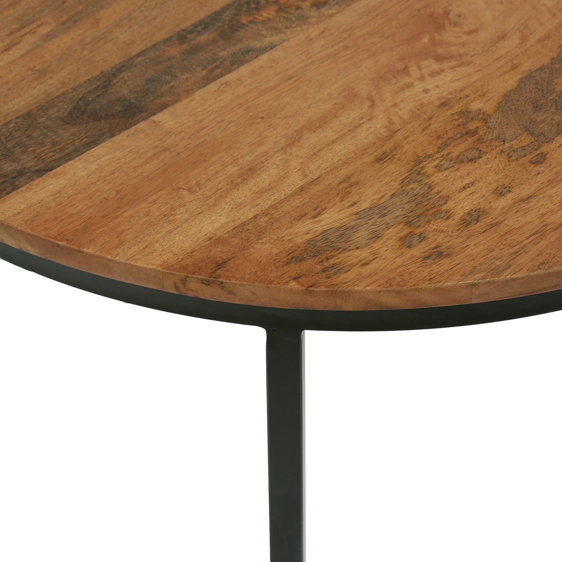 Coffee Table S 3 Black Natural Wood