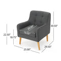 Arm Chair Charcoal Fabric