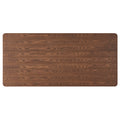 Dining Table With Square Leg Walnut Solid Wood Mdf