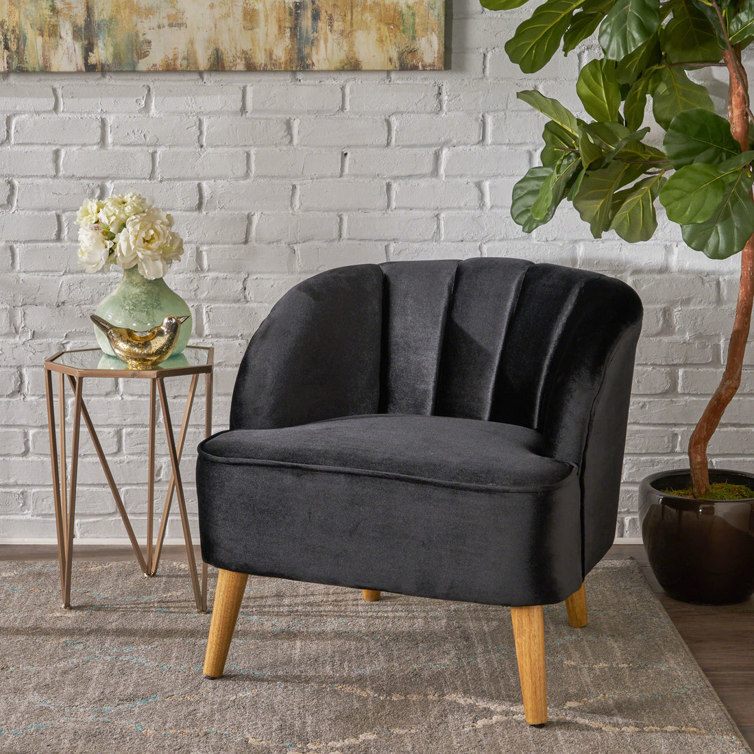 Chair Black Altay Velvet