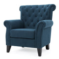 Springfield Tufted Chair Navy Blue Fabric